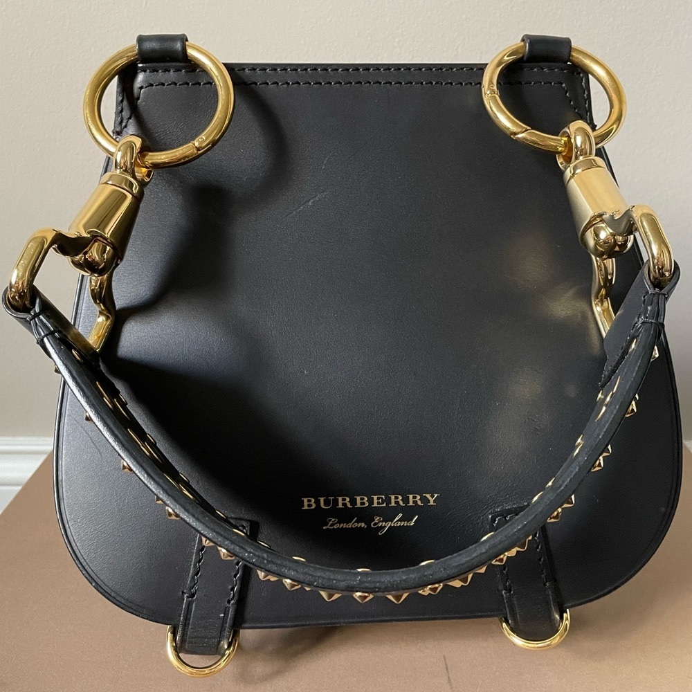BURBERRY RW BRIDLE SADDLE BAG - GRAINY LEATHER SM ROUND STUDS
